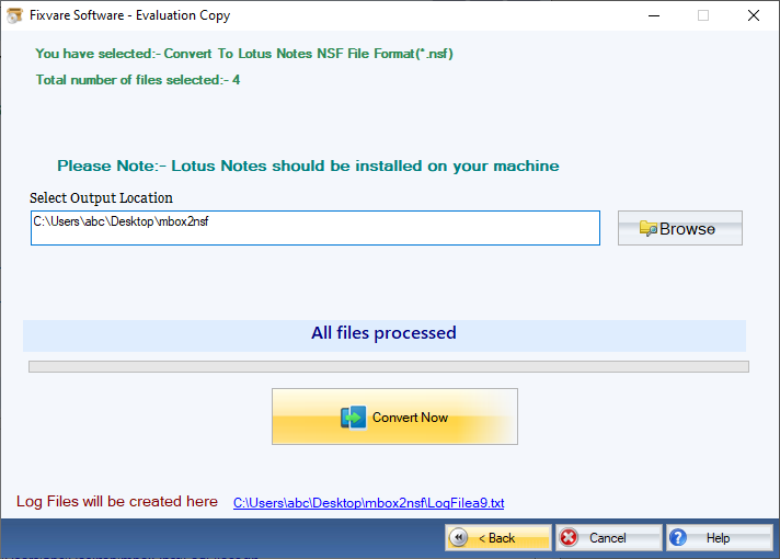 Convert MBOX to NSF Format