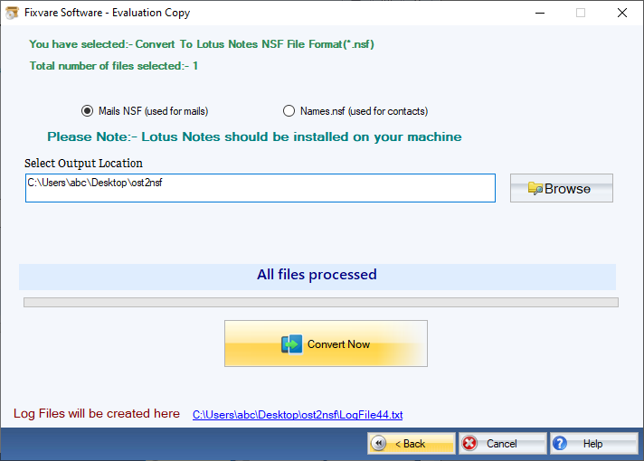 Convert OST to NSF Format